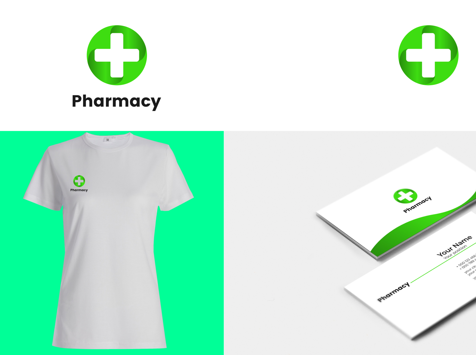 Natural Pharmacy Cross Business Card | BrandCrowd Business Card Maker