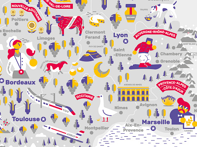 WiP - a map of France for students airbus cannes cheese france map paris sommelier students tgv wine