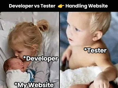 Website Handling 👉 Dev vs Tester 🤣