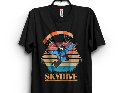 Skydive T-Shirt Design design graphic design illustration t shirt tshirt typography