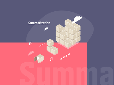 Summarization design flat illustration interface minimal ui vector web