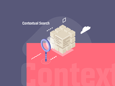 Contextual Search design flat illustration illustrator interface minimal ui vector web website