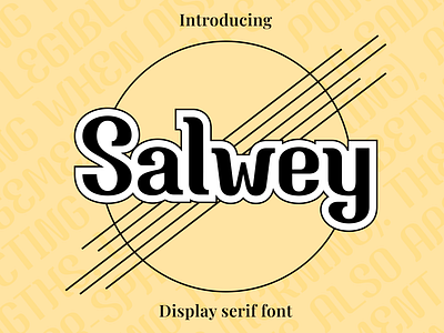 Salwey - Display serif font display font font design fontdesign logo logo design serif typeface typeface design typefacedesign typography