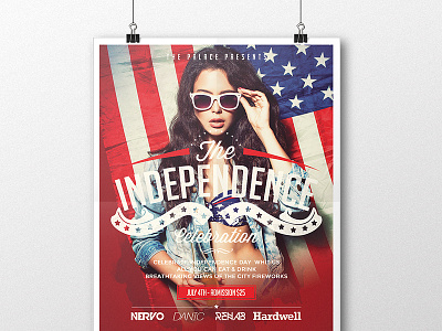 July 4th Promo 4th flyer independence july memorial patriotic typo usa