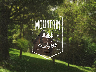 Mountain Club Logo Badge badge camping club insignia logo mountain park recreation