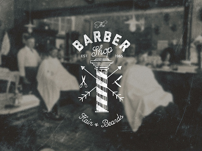 Barber Shop Logo Badge badge barber beard cuts hair insignia logo retro shop vintage