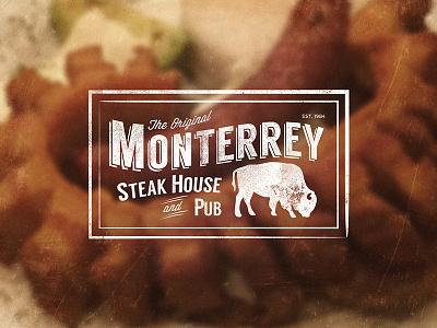 Steak House Logo Badge badge insignia logo monterrey pub retro steak vintage