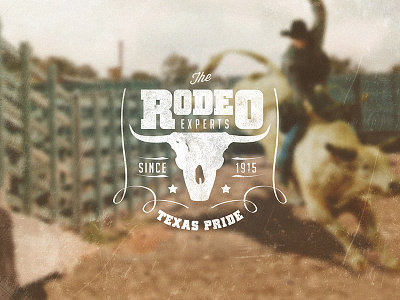 Rodeo Logo Badge badge bull insignia logo rodeo skull texas vintage western