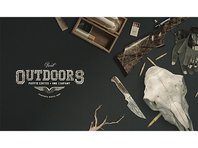Great Outdoors - Scene 02 branding great outdoors guns hero image hunting identity mockups