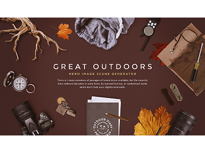 Great Outdoors - Scene 03 branding great outdoors hero image identity mockups
