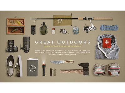 Great Outdoors - Scene 04 branding great outdoors hero image identity mockups