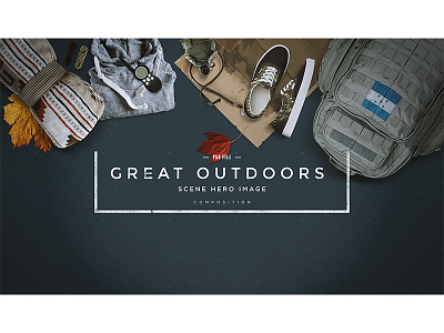 Great Outdoors - Scene 06 branding great outdoors hero image identity mockups