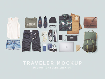 Traveler Mockup PSD Freebie fashion freebie mockup photoshop psd file travel traveler vacations