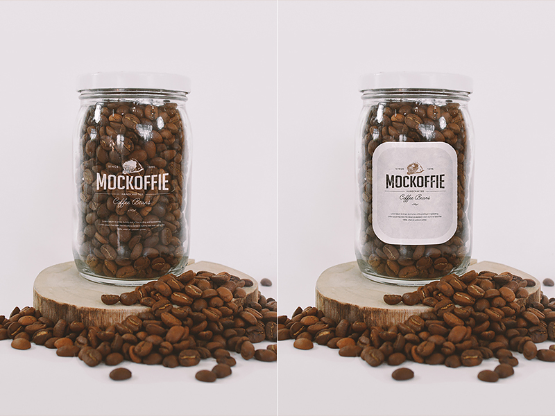 Download Coffee Glass Jar Mockup by Eduardo Mejia on Dribbble