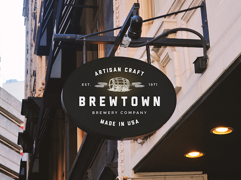 2 Shop Signs Mockup Freebie restaurant mockup sign shop