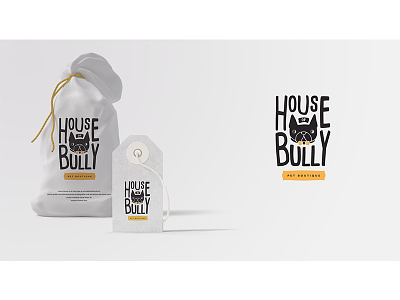 House of Bully Logo boutique bully design french bulldog logo pet