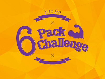 6paxchallenge 6 pack design hitzfm logo