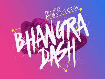 Bhangra Dash blue graphic design hitz purple title