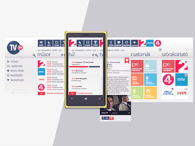 Tv24 mobile app app digital design ui ux windows phone