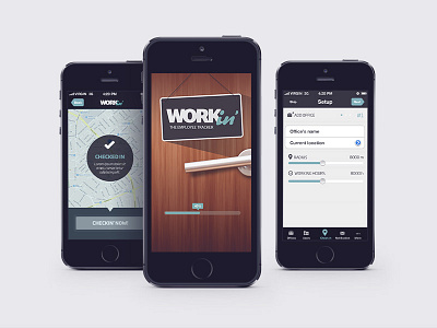 Workin' employee tracker app design branding ui ux