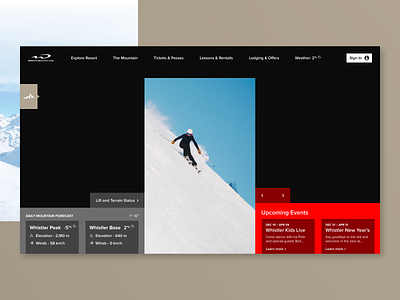 Daily UI #003 — Landing Page 003 app daily daily ui dailyui product design skiing ui ux website design whistler ysdn