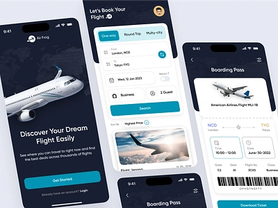 Flight Booking App Design aircraft app application blue booking booking application creative design designer dreamflight flight graphic design journey passenger schedule ticket typography ui uiux uiuxdesign