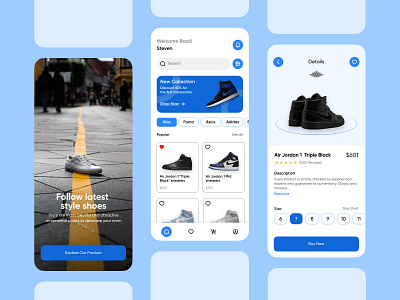 Store Shoes - Mobile app UI application appstore creative design e commerce ecommerce marketplace mobile mobileapp modern onlineshoop shoesapp shooping shop typography ui uiux