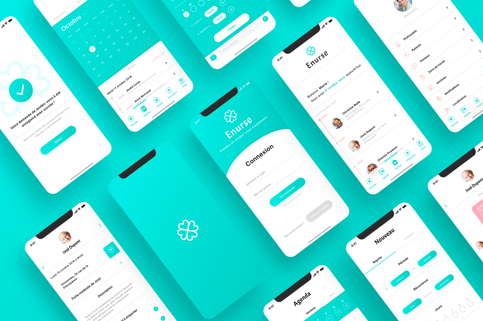 UX/UI Concept - Enurse mobile app by Camille Pawlak on Dribbble