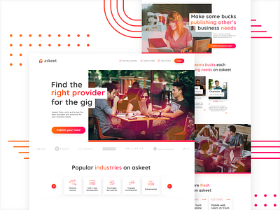 Askeet - Landing page