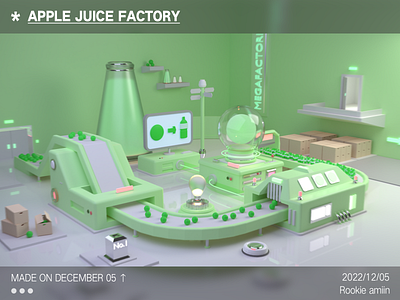 apple juice factory 3d branding design graphic design illustration logo ui