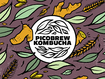 PicoBrew Kombucha - Ginger Malt branding food ginger illustration kombucha logo packaging
