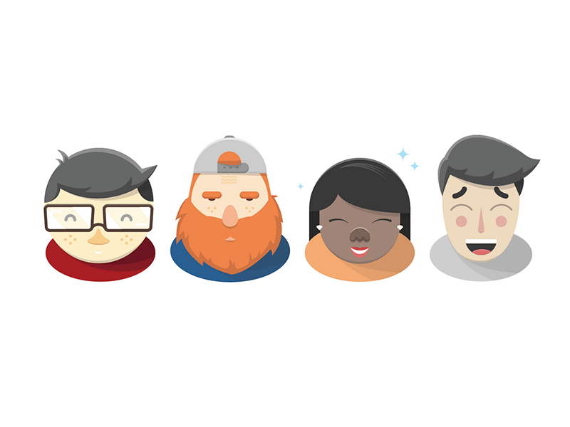 Whatever whatever character design avatar illustration icon smile face hair dude