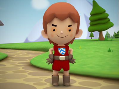 Lil' Kay 3D 3d character design illustration kids merlin tale