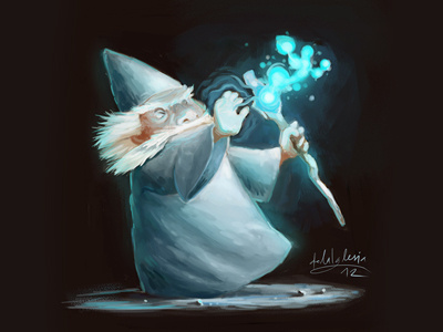 Wizard doodle illustration sketch speed painting wizard