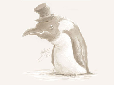 Penguin sketch doodle illustration penguin sketch speed