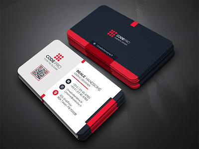 New Business Card black blue business business card card design clean style corporate creative