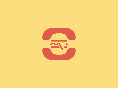 Phone and burger logo design