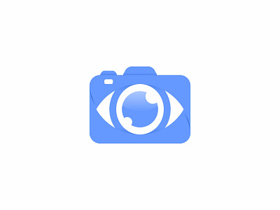 Eye camera logo blue colour branding camera logo design dual meaning eye logo fun logo graphic design identity illustrator logo modern playful simple vector