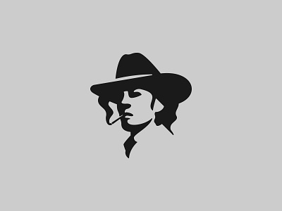 Smoking cowboy logo