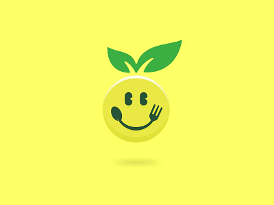 Happy fruit logo :) branding clean creative logo design fresh fruit fun graphic design icon identity illustrator leaf logo logomark modern playful simple smile logo vector yellow