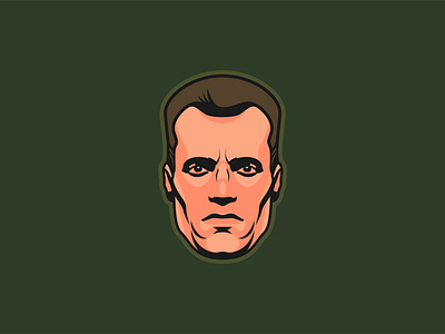 Arnold "The Terminator" Schwarzenegger portrait fanart arnold schwarzenegger art body builder cartoon face fanart graphic design head illustration illustrator portrait terminator vector