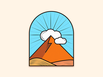 The Law at Sinai badge christian emblem exodus geometric illustration