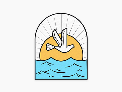 The Holy Spirit Outpouring christian dove geometric illustration