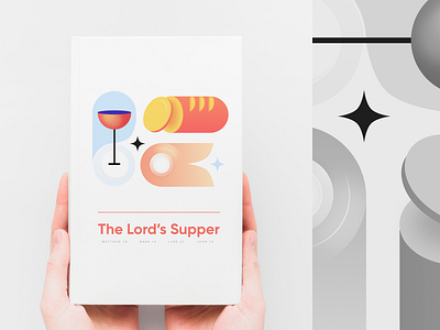 The Lord's Supper christian design geometric gradient illustration last supper