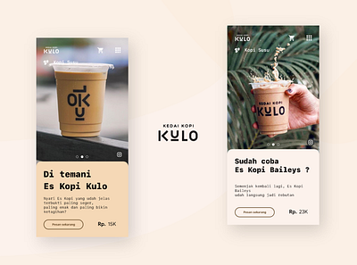 Illustration coffee app | Kedai Kopi KULO app design illustration ui