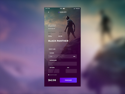 Checkout 2 black panther checkout daily ui ecommerce form marea red mareared