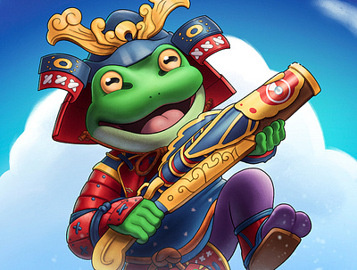 Kero Kero Danzaburou danzaburou digital artwork fan art frog illustration kero kero danzaburou smite