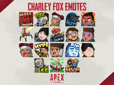 Apex Legends Twitch Emotes apex legends cartoon emoji emote illustration streamer twitch twitch emotes youtube youtube art youtube emote youtuber