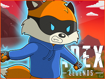 Fox as Wraith apex legends cartoon cartoon character fox illustration wraith youtube youtube thumbnail youtuber