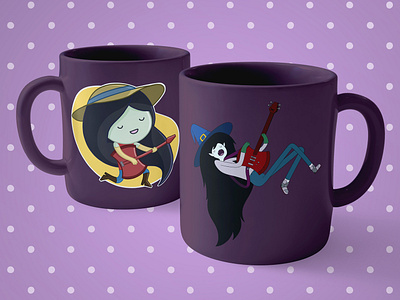 Marceline Mugs adventure time cartoon cartoon network illustration marceline marceline the vampire queen merch merch design merchandise mug redbubble vampire